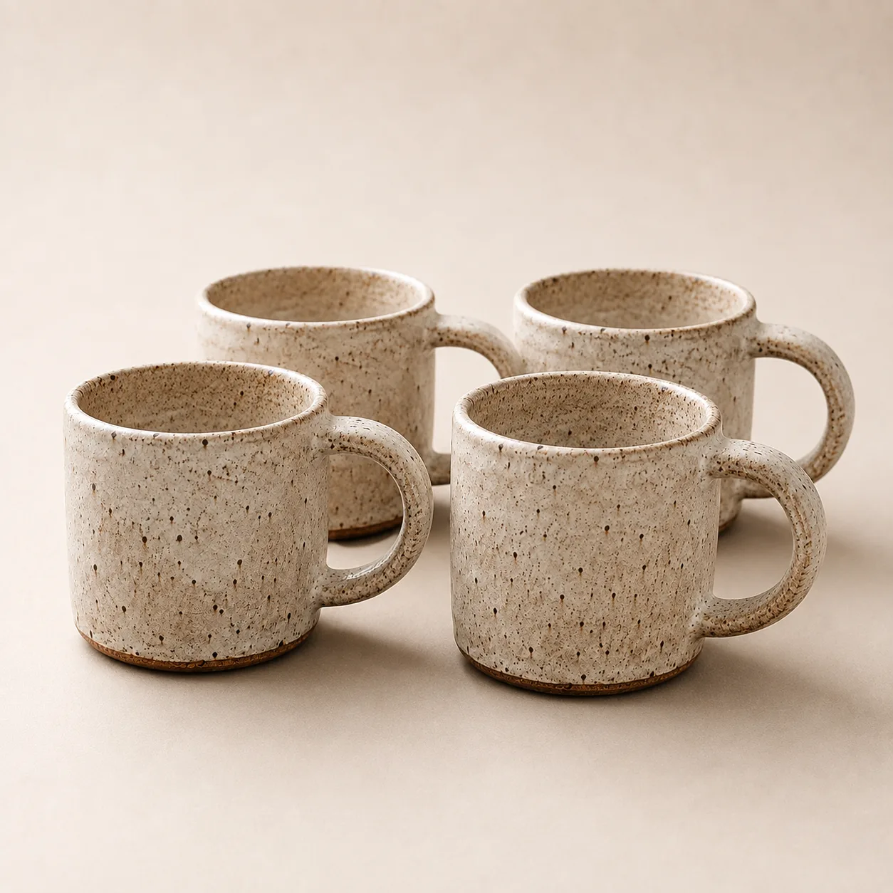 Handmade Speckled Ceramic Mugs – Natural Stoneware Finish