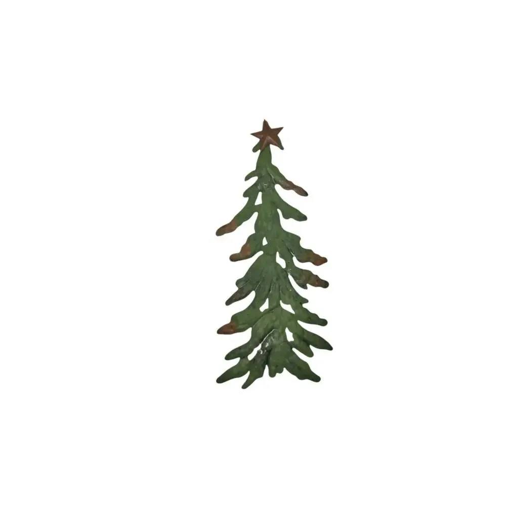 Small Christmas Metal Tree Hanging Wall Decoration