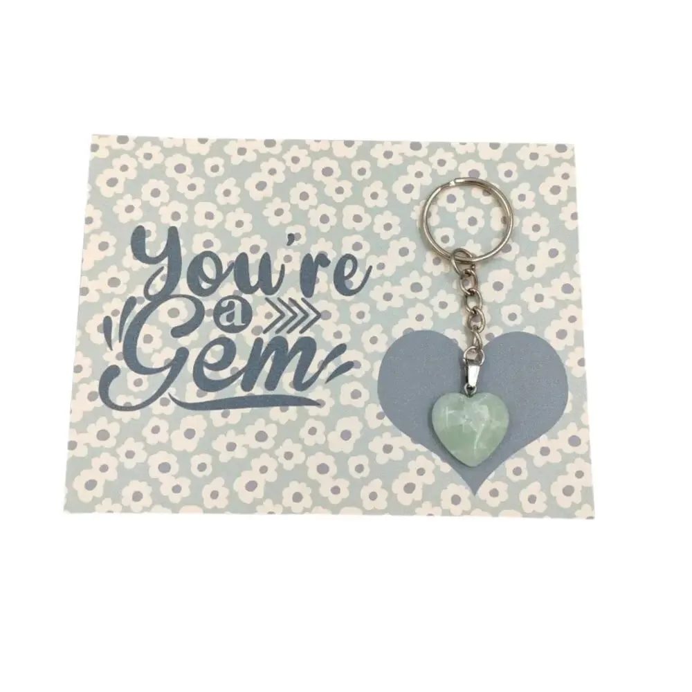 You’re a Gem- Keepsake Card & Heart Keyring Gift