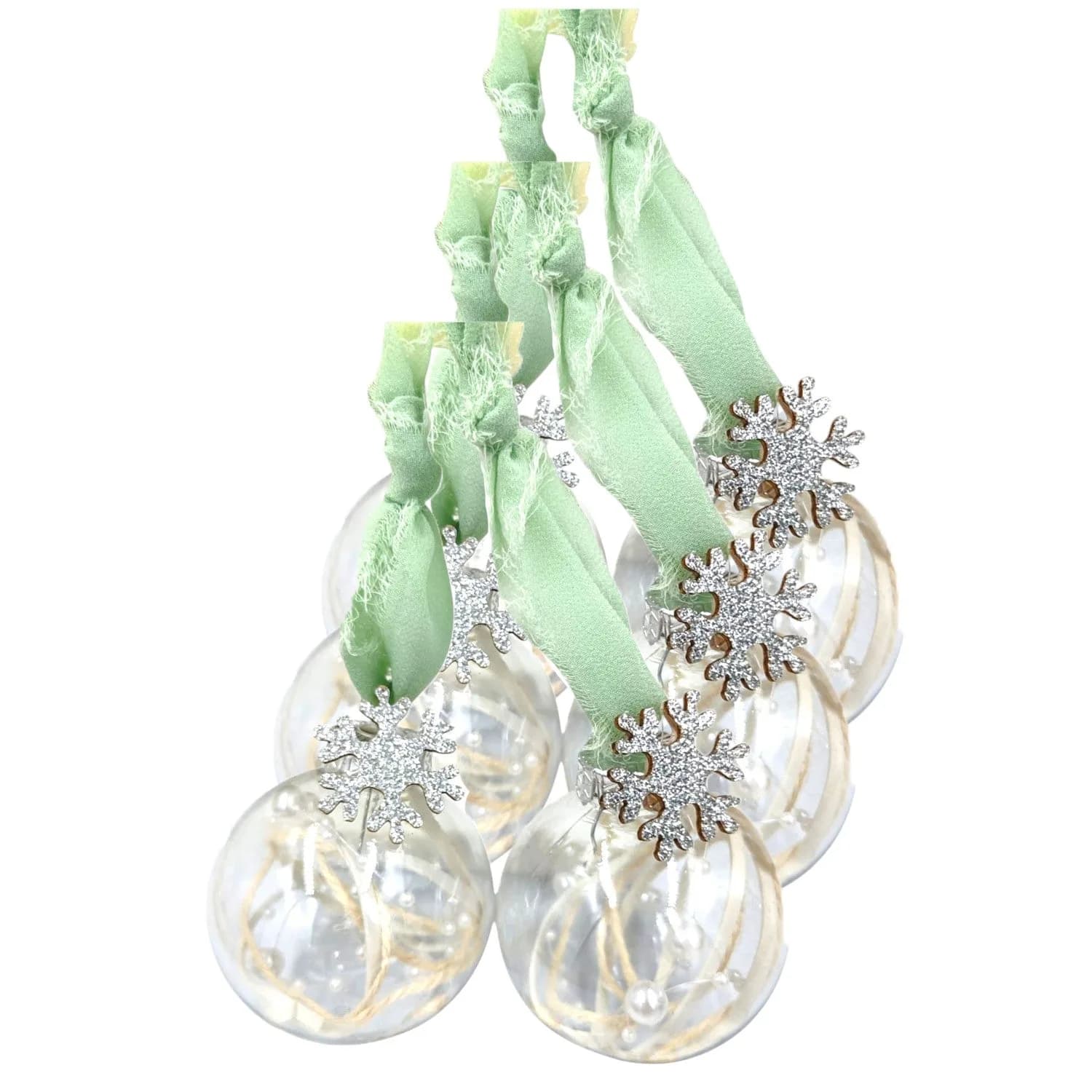 Frosted Globe Ornaments – Scandi Collection handmade by Sarah Makes