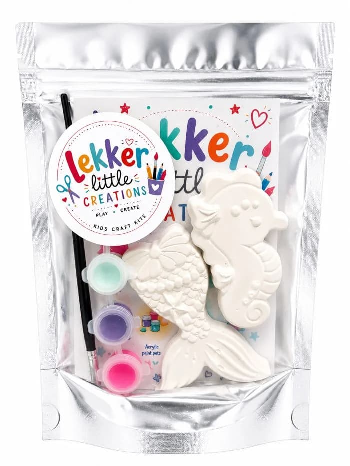 Lekker Little Creations Mermaid Tail & Seahorse Craft Kit handmade by Lekker Little Creations