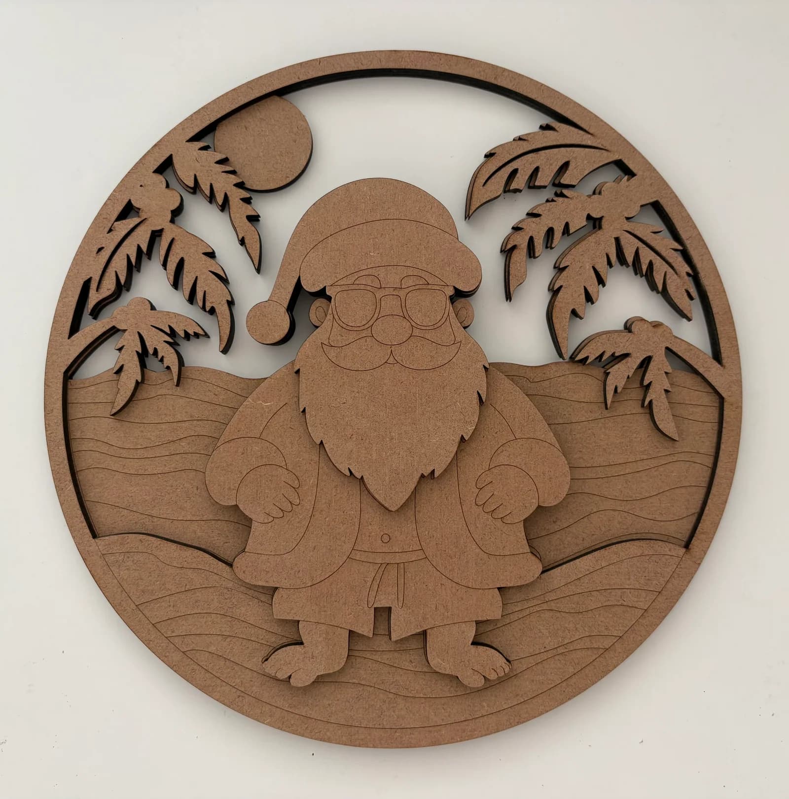 Summer Santa Wreath handmade by Crafty Doodle
