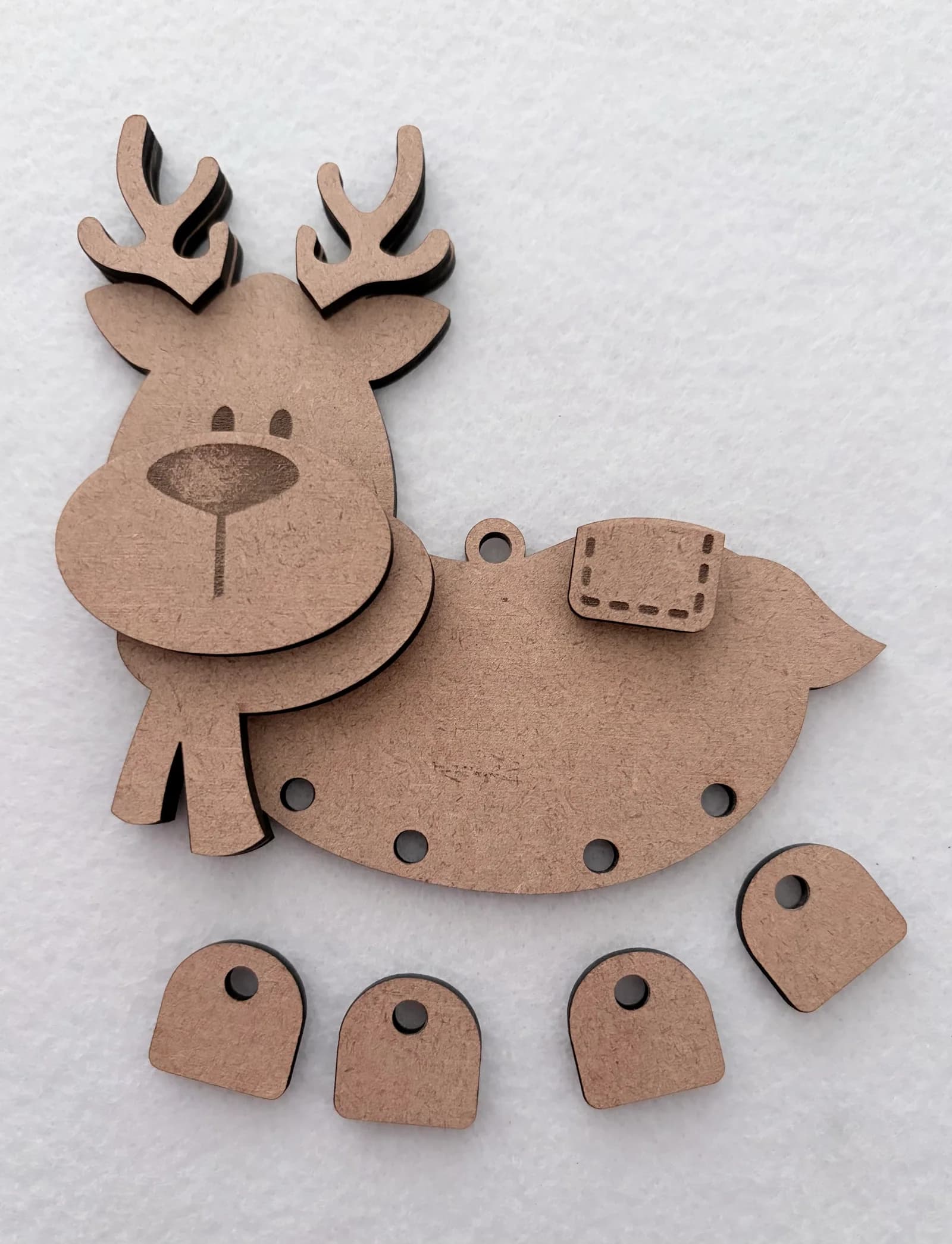 DIY Christmas Ornaments: Reindeer & Christmas Elf handmade by Crafty Doodle