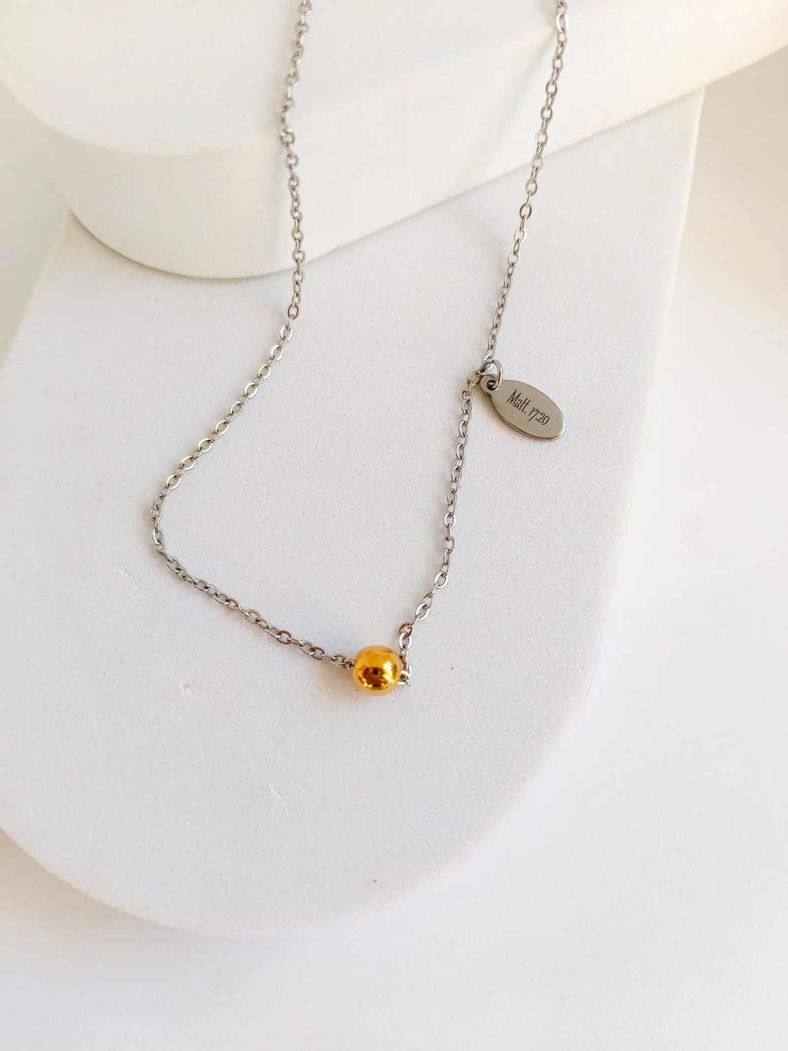Mustard Seed Necklace handmade by AdoraMix