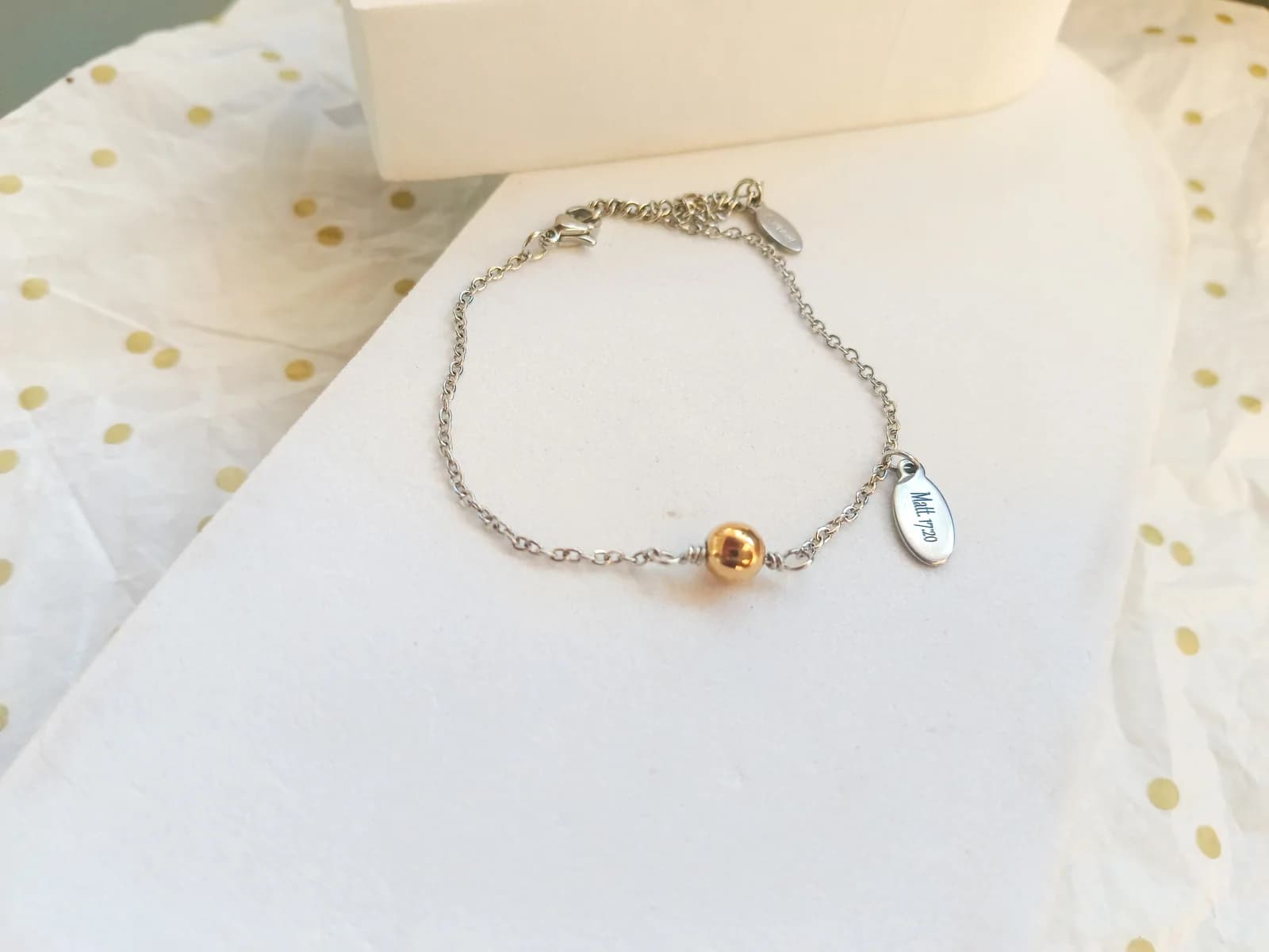Mustard Seed Bracelet handmade by AdoraMix