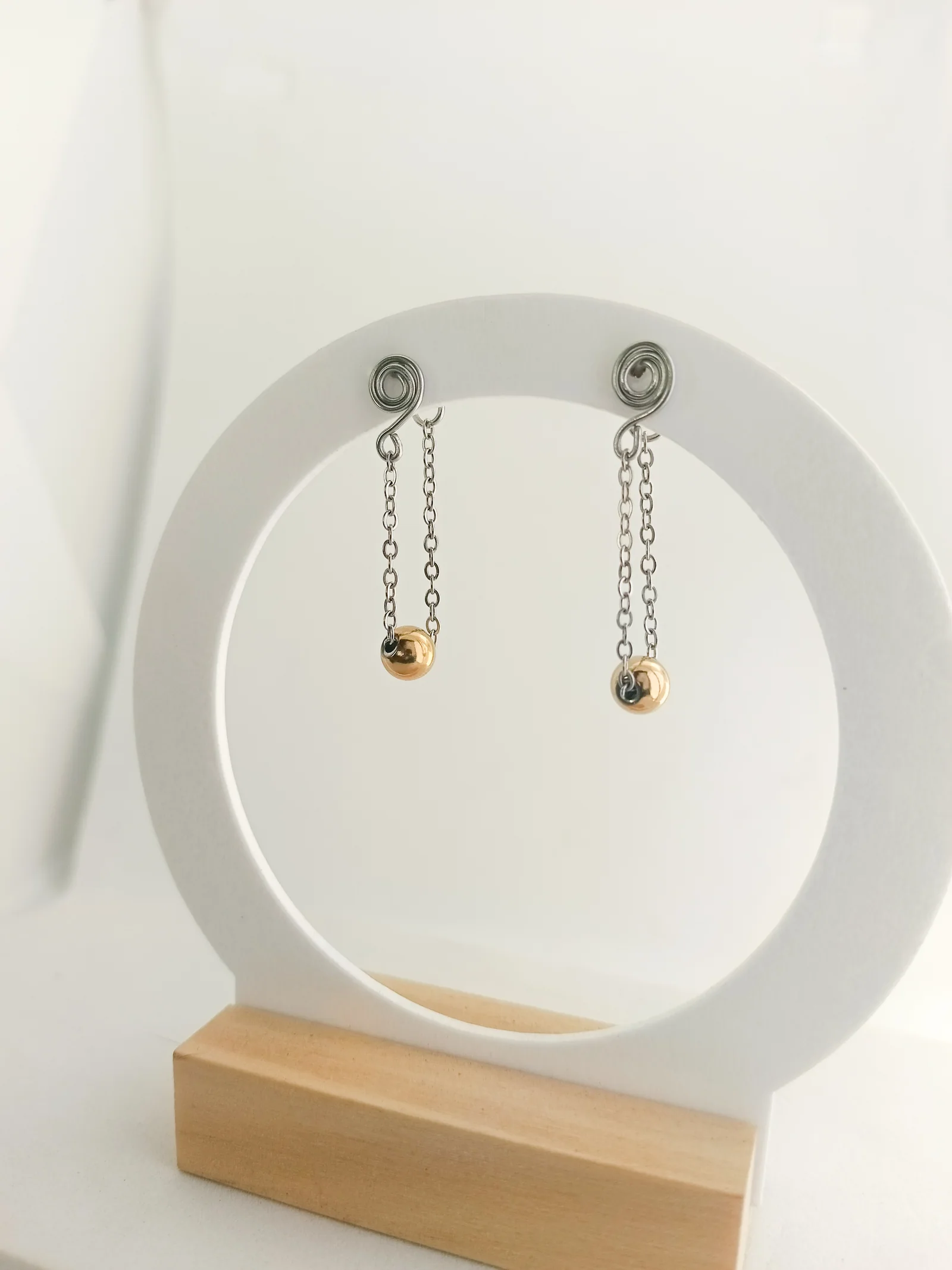 Mustard Seed Earrings handmade by AdoraMix