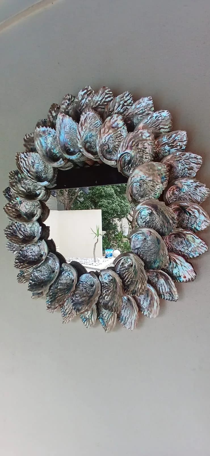 Abalone Sunrise Mirror handmade by AquaShine Studio & Interiors