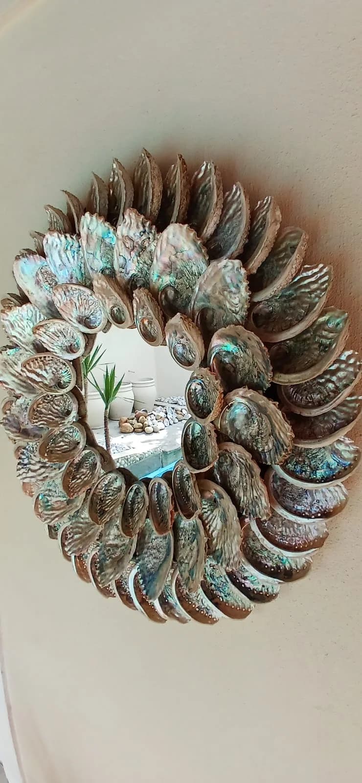 Abalone Galaxy Mirror handmade by AquaShine Studio & Interiors