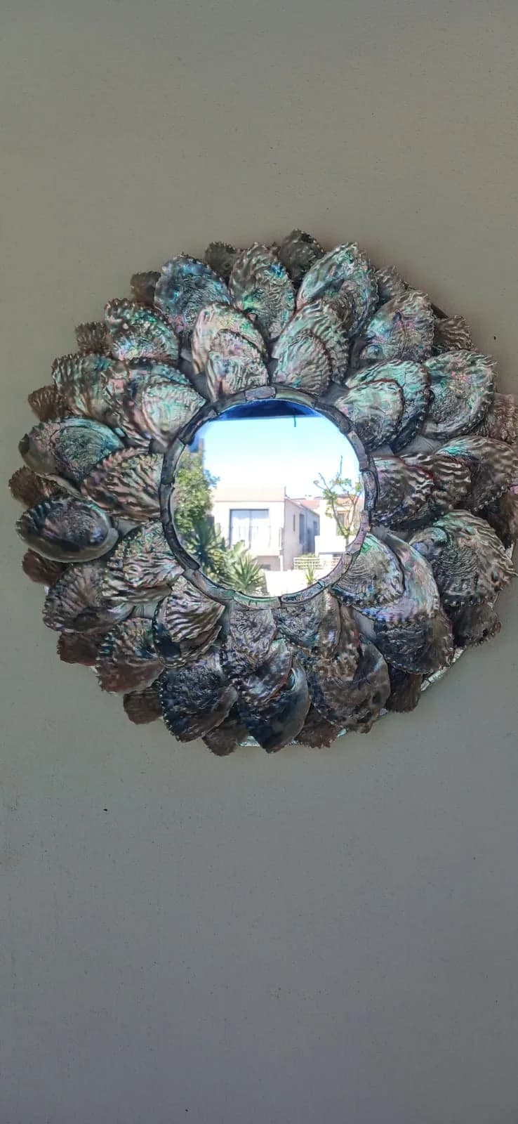 Abalone Sky Mirror handmade by AquaShine Studio & Interiors