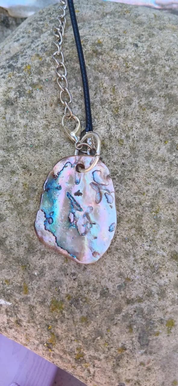 Topaz Sky Pendant & Cord handmade by AquaShine Studio & Interiors