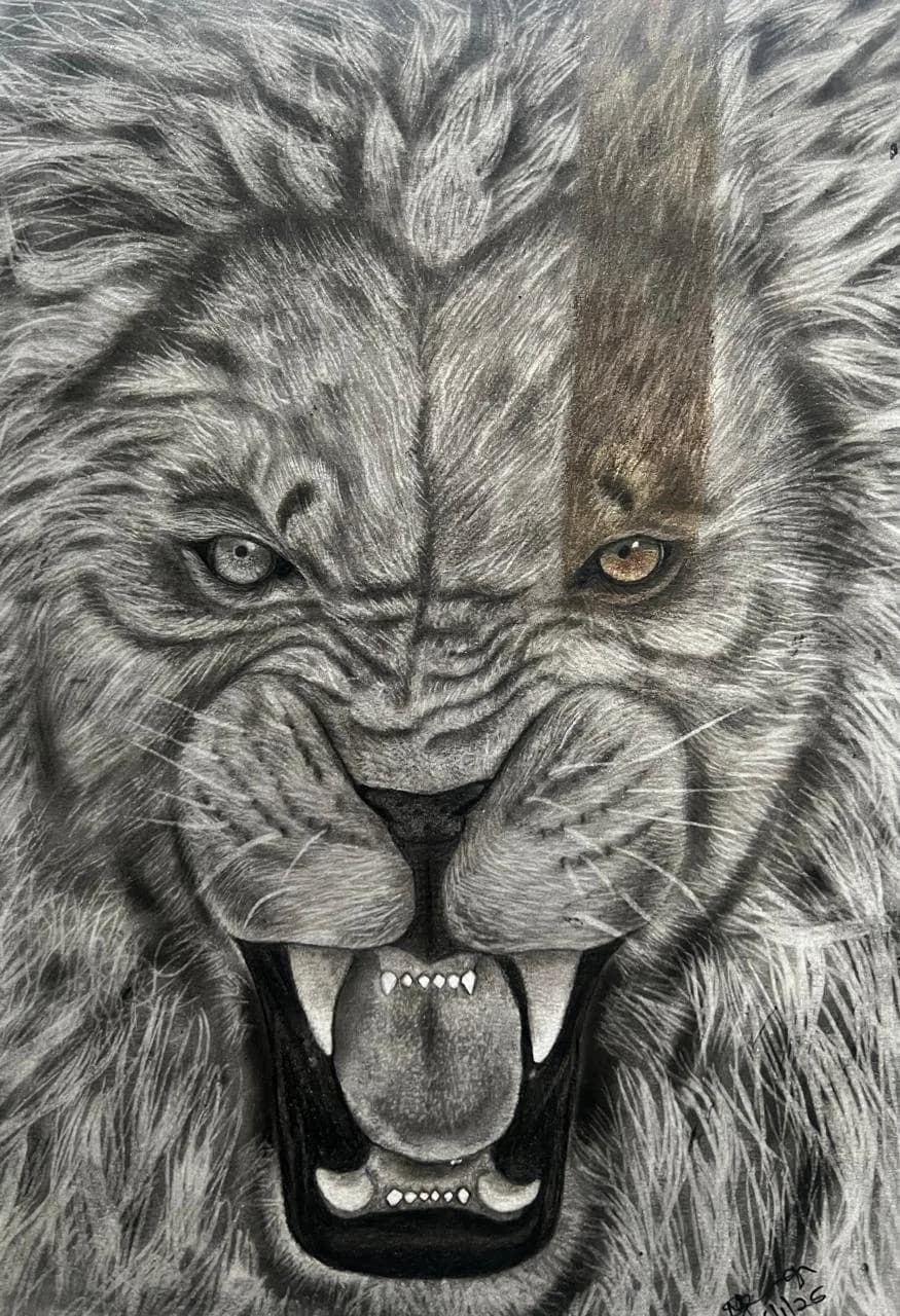 PRINT: 'MUFASA' handmade by Art By Sipho Ngwenya