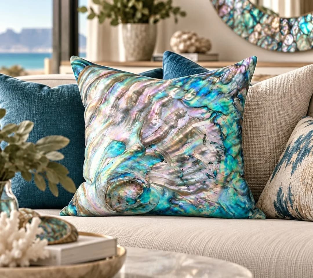 Ocean Pearl 45cm x 45cm Scatter Cushion handmade by AquaShine Studio & Interiors