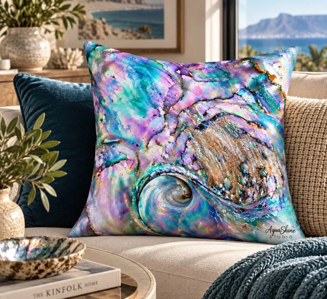Pearl Nebula 45cm x 45cm Scatter Cushion handmade by AquaShine Studio & Interiors